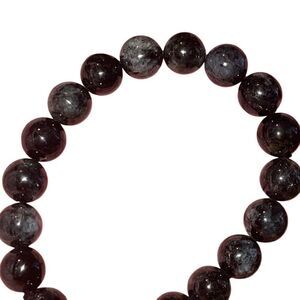 Black tourmaline in quartz 8mm stretch bracelet Crystal 7 inches ONE NEW